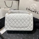 CC CF Knockoff Grained Lambskin & Gold-Tone Metal 30CM Black Maxi