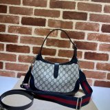 Gucci Wholesale Jackie 1961 small shoulder bag 678843 Beige and blue