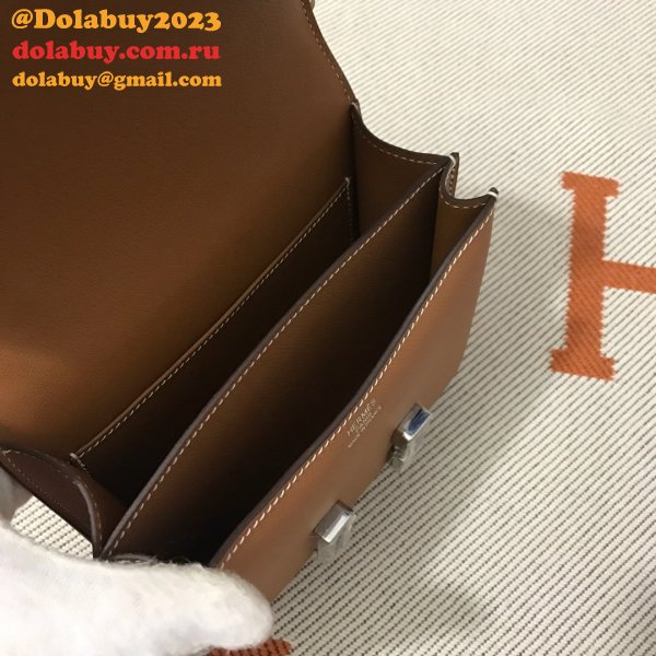Hermes Constance Bag 18cm Epsom Leather Camel
