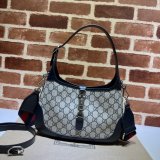 Gucci Wholesale Jackie 1961 small shoulder bag 678843 Beige and blue