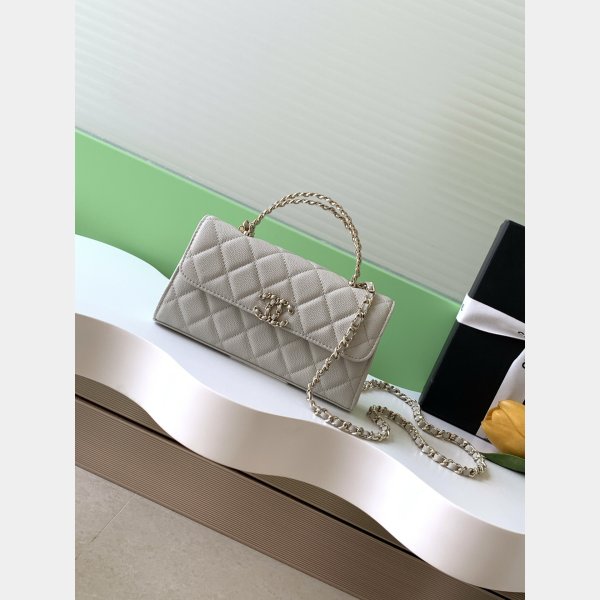 AAA+ AP3238 Flap Phone Holder With Chain Grained Shiny Bag