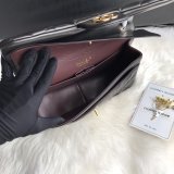 CC CF Knockoff Grained Lambskin & Gold-Tone Metal 30CM Black Maxi