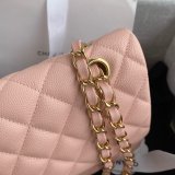 CC Best 25.5CM Classic Flap Bag Caviar Leather A01112 Pink